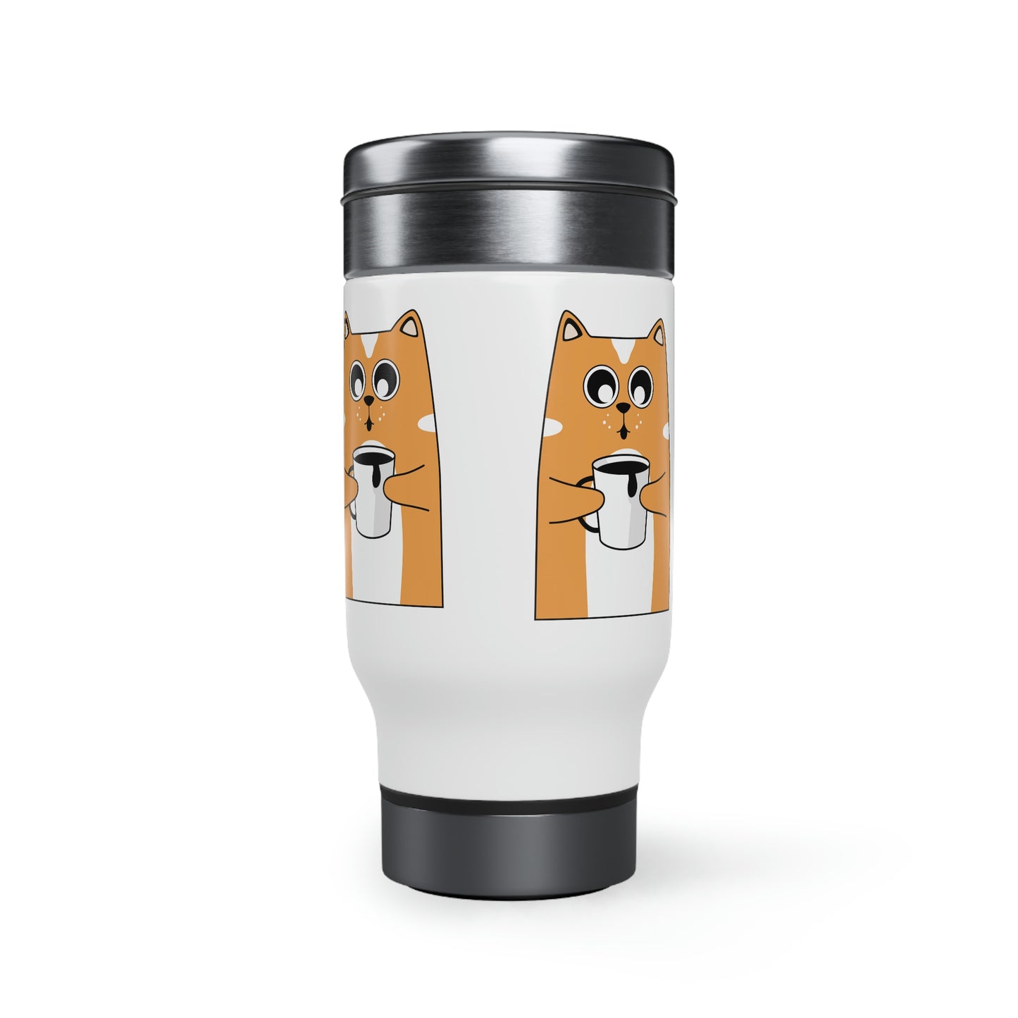 Stainless Steel Travel Mug with Handle, 14oz