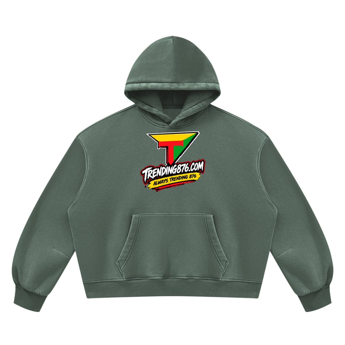 Unisex Vintage Wash Boxy Fleece Hoodie